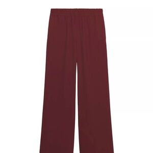 Zara Burgundy Wide-Leg Pants